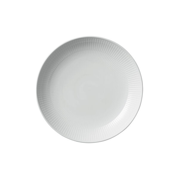 Hvit Riflet moderne tallerken, Royal Copenhagen